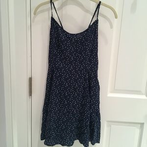 Navy Blue Swing Dress with Stars
